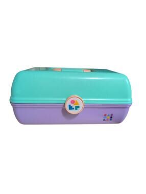 Caboodles 80's On-the-Go Girl Makeup Case Travel Carry Seafoam / Lavender #5626